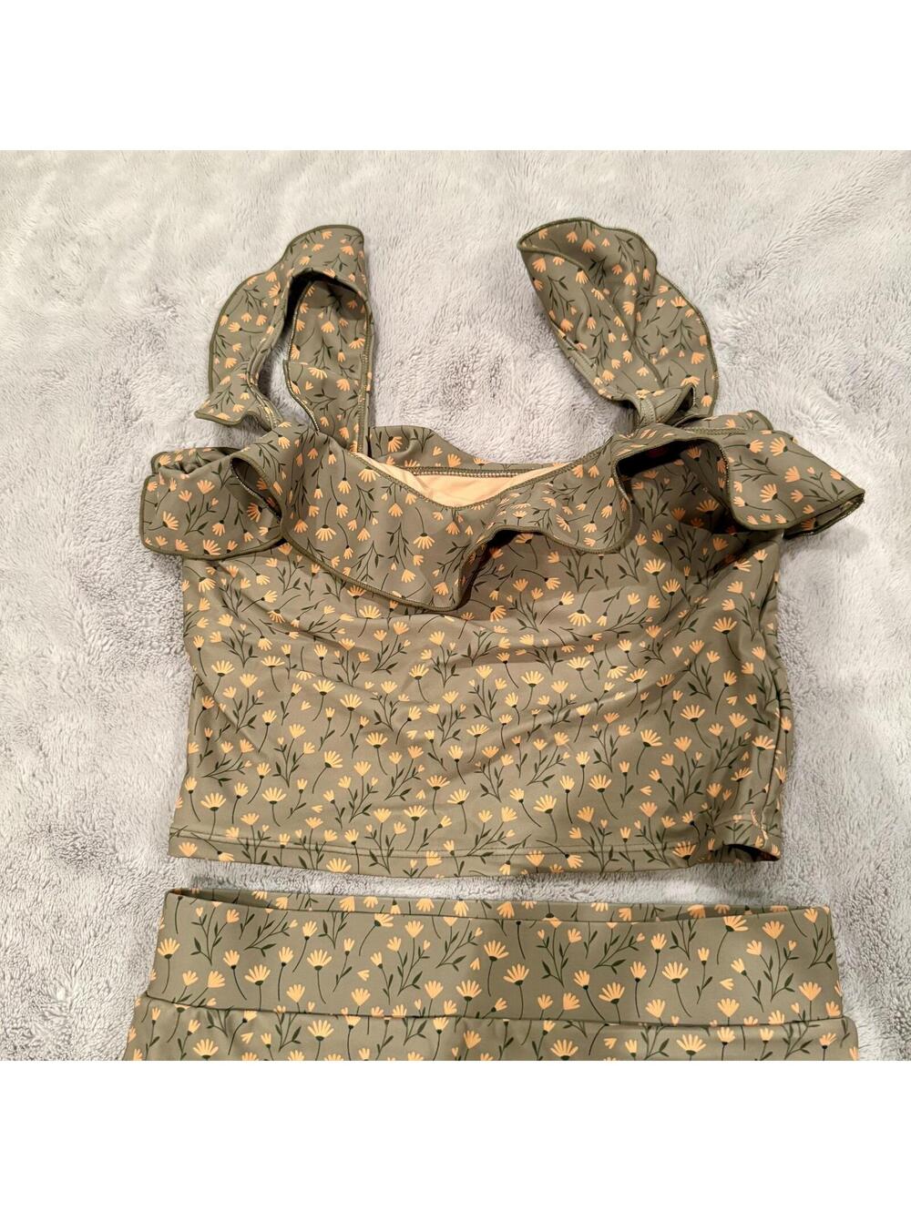 Two-Piece Top and Skirt Swim Set - Picture 2 of 9